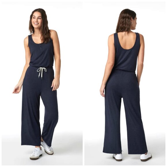 Vuori Falls Jumpsuit Wide Leg One Piece Size M Athleisure Drawstring Comfy Sport - Picture 2 of 9